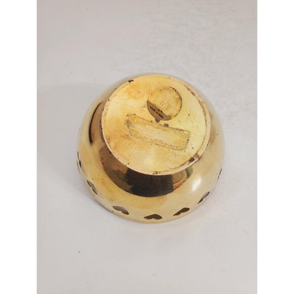 Vintage Brass Dish - Vintage Brass Basket with handle - brass round bask… - Picture 4 of 10